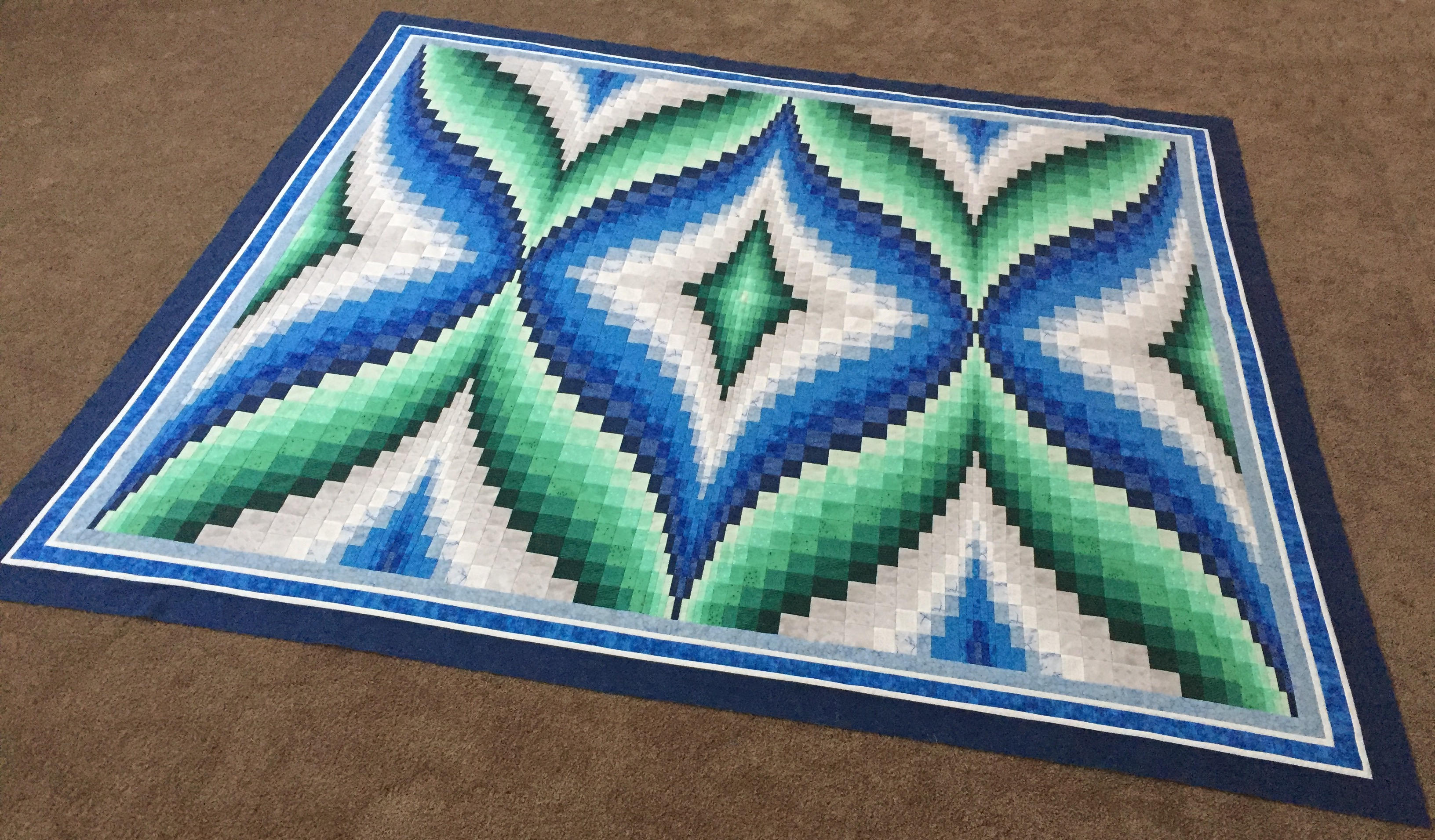 A Bargello Quilt is being raffled off during the Three Rivers Quilters Annual Show