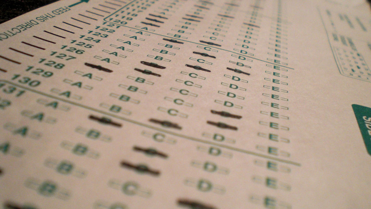 A standardized test form