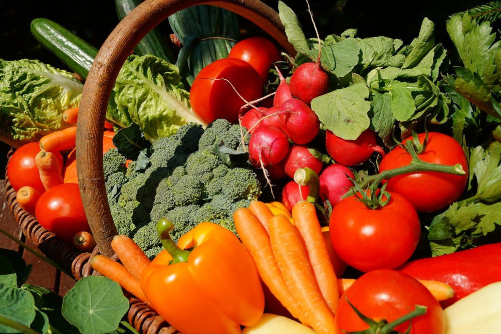 Fresh vegetables can be purchased at the Main Street Farmers Market