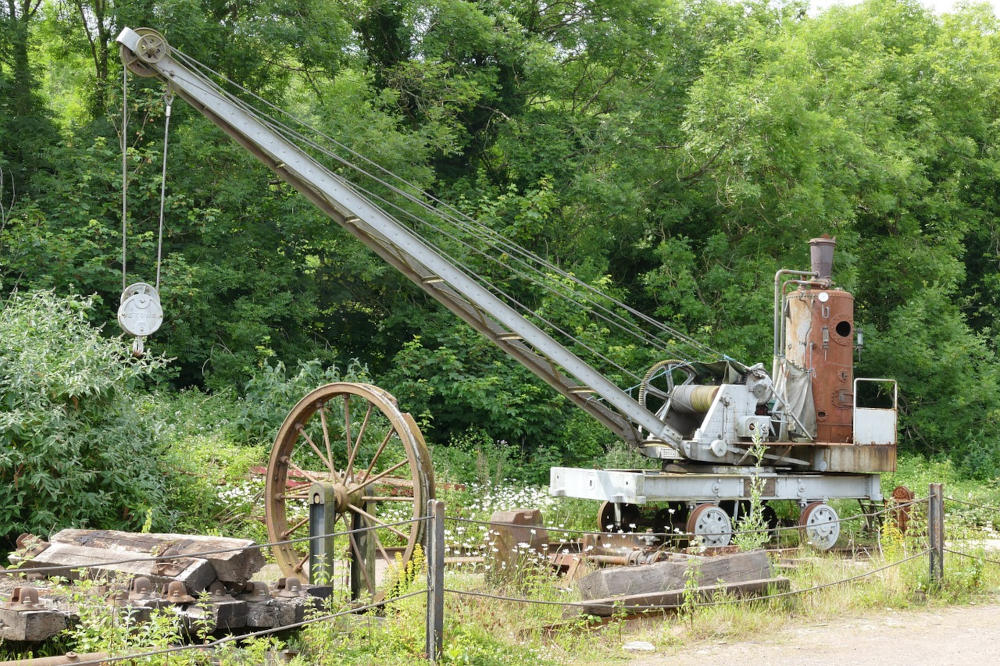 A vintage crane